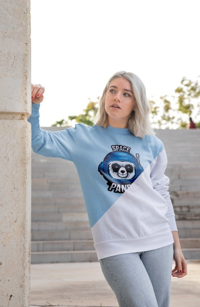 Woman Outdoor Wearing Hoodie Psd