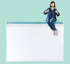 Woman Sitting On Top Of An Internet Browser Psd
