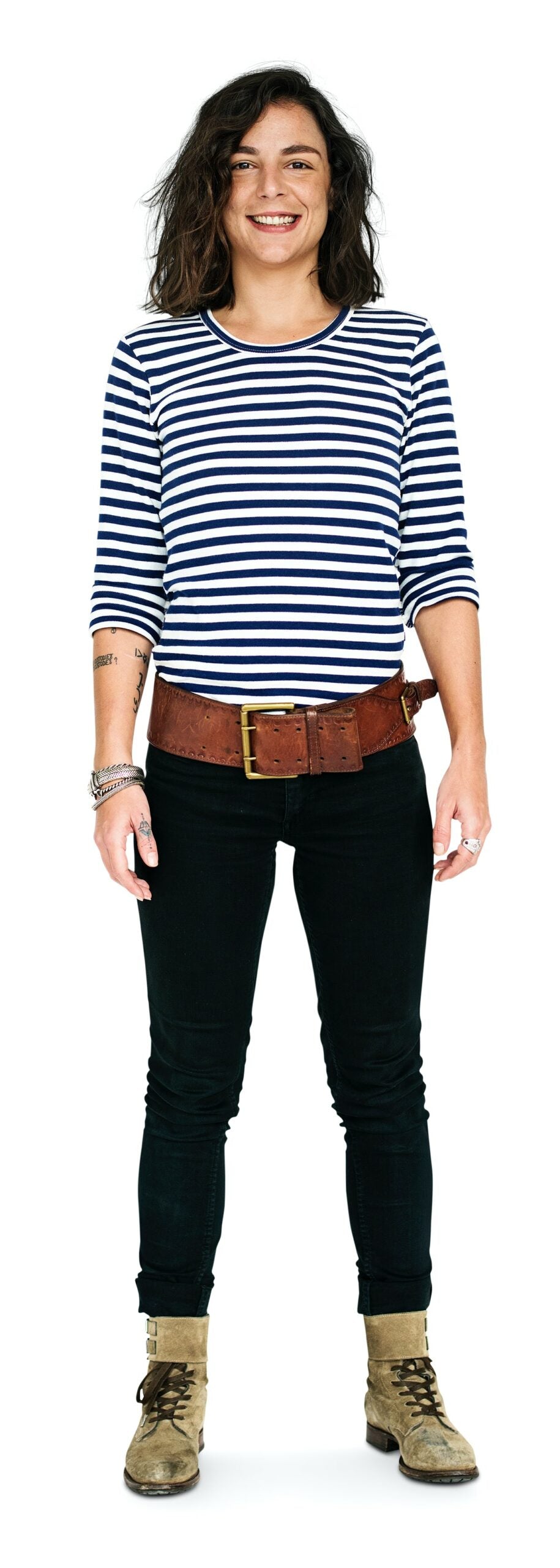 Woman Smiling Standing Full Body