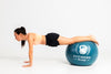 Woman Training With Fitness Ball Mock-Up Psd