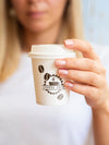 Woman Wanting To Drink From A Coffee Paper Cup Psd