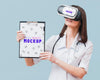 Woman Wearing Virtual Reality Headset Psd