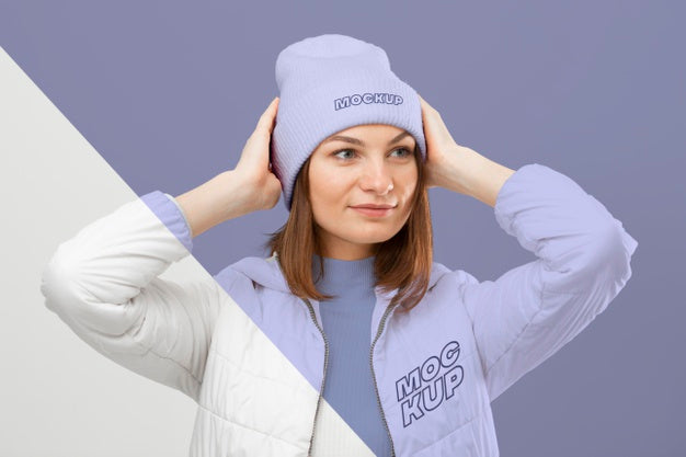 Woman Wearing Warm Clothes Medium Shot Psd