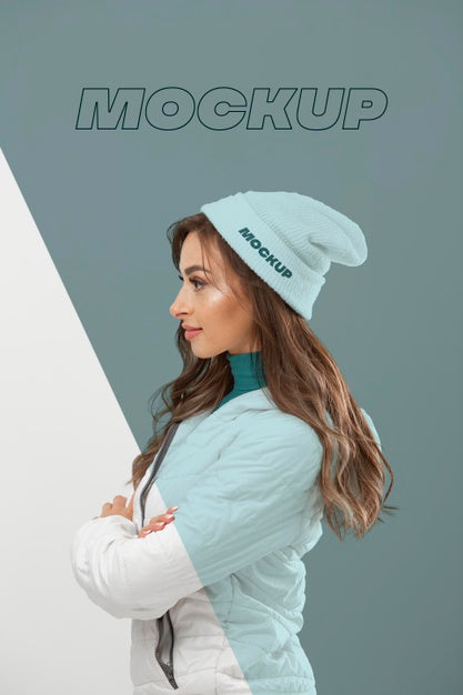 Woman Wearing Winter Clothes Psd