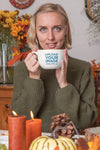 Woman With A Coffee Mug Mockup