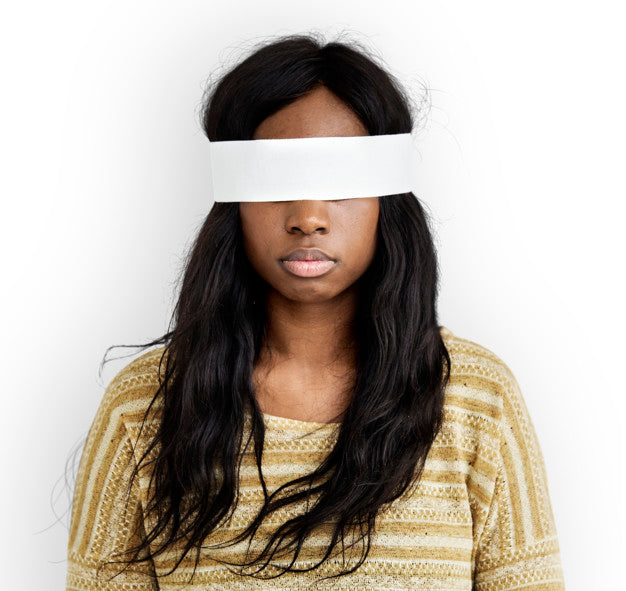 Woman With Eyes Covered Psd