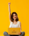 Woman With Laptop Psd