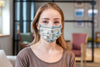 Woman With Medical Mask Concept Mock-Up Psd