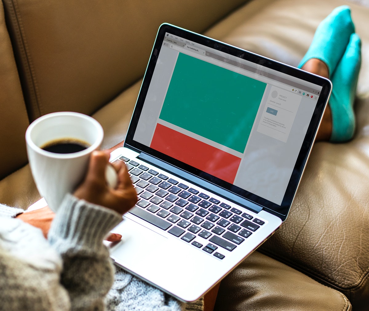 Woman Working On A Laptop