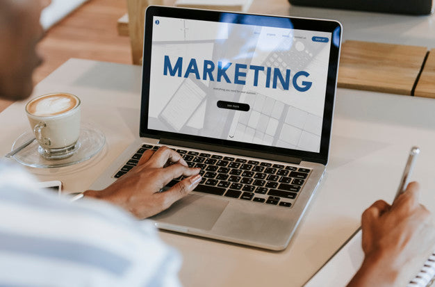 Woman Working On Her Laptop Psd