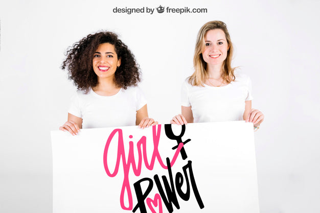 Women Behind White Board Psd
