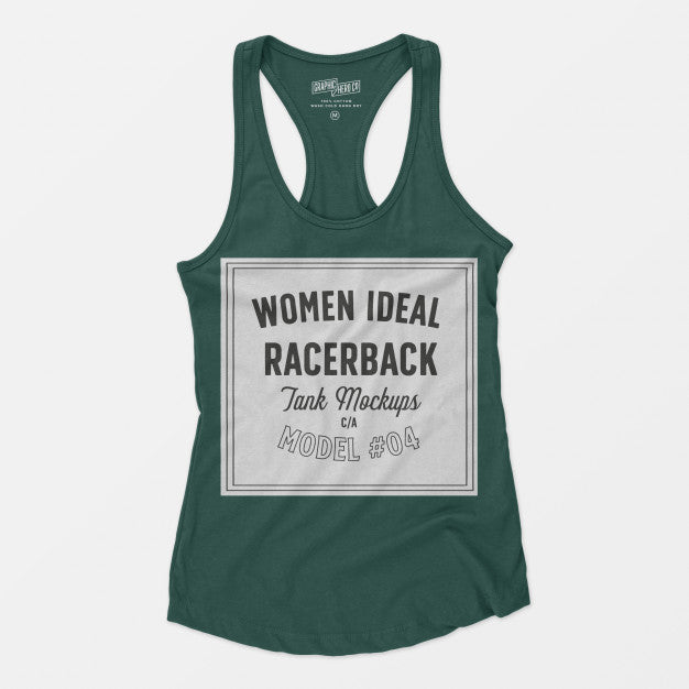 Women Ideal Racerback Tank Mockup 04 Psd