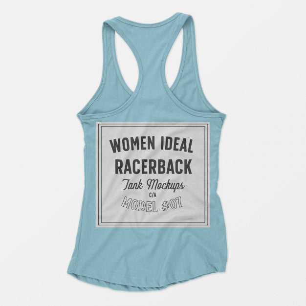 Women Ideal Racerback Tank Mockup Psd