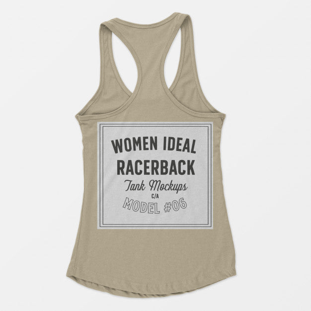 Women Ideal Racerback Tank Mockup Psd