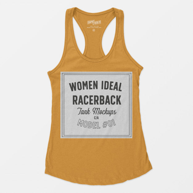Women Ideal Racerback Tank Mockup Psd
