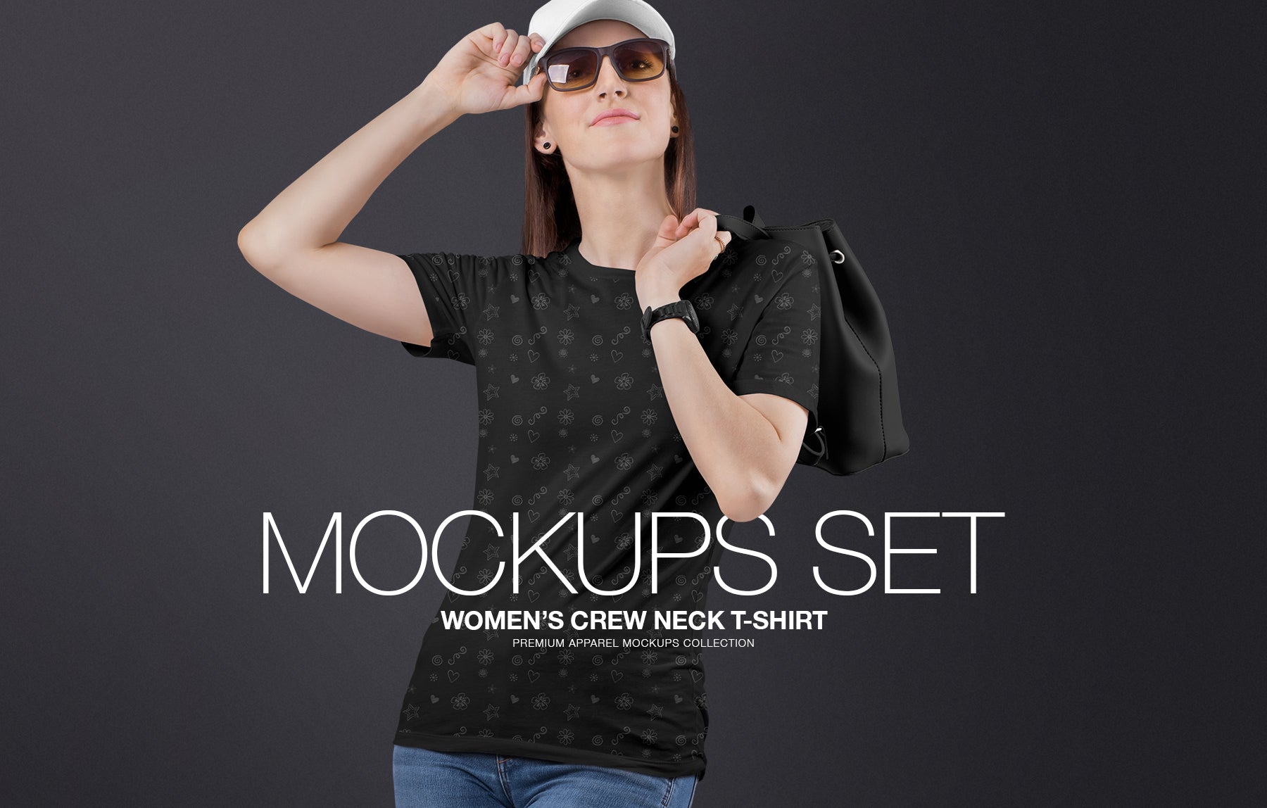 Women’S Crew Neck T-Shirt Mockup – Set Of 8