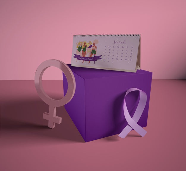 Women'S Day Calendar With Mock-Up Psd
