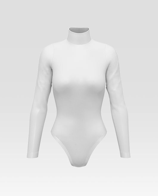Womens Long Sleeve Bodysuit Mockup