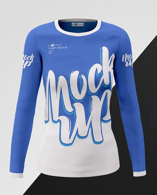Women’S Long Sleeve T-Shirts Mockups
