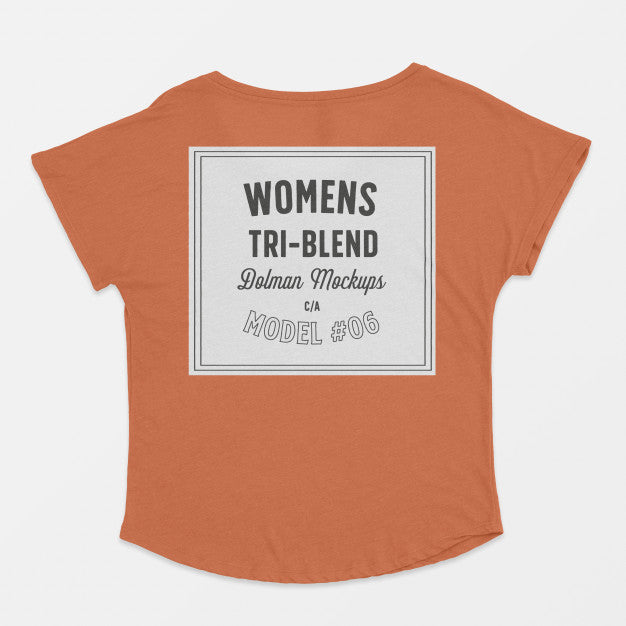 Womens Triblend Dolman Mockup Psd