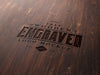 Wood Engraved Logo Mockup Psd
