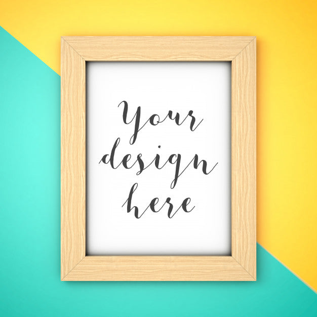 Wood Frame Mockup Psd
