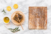 Wood Mockup With Olive Oil Concept Psd