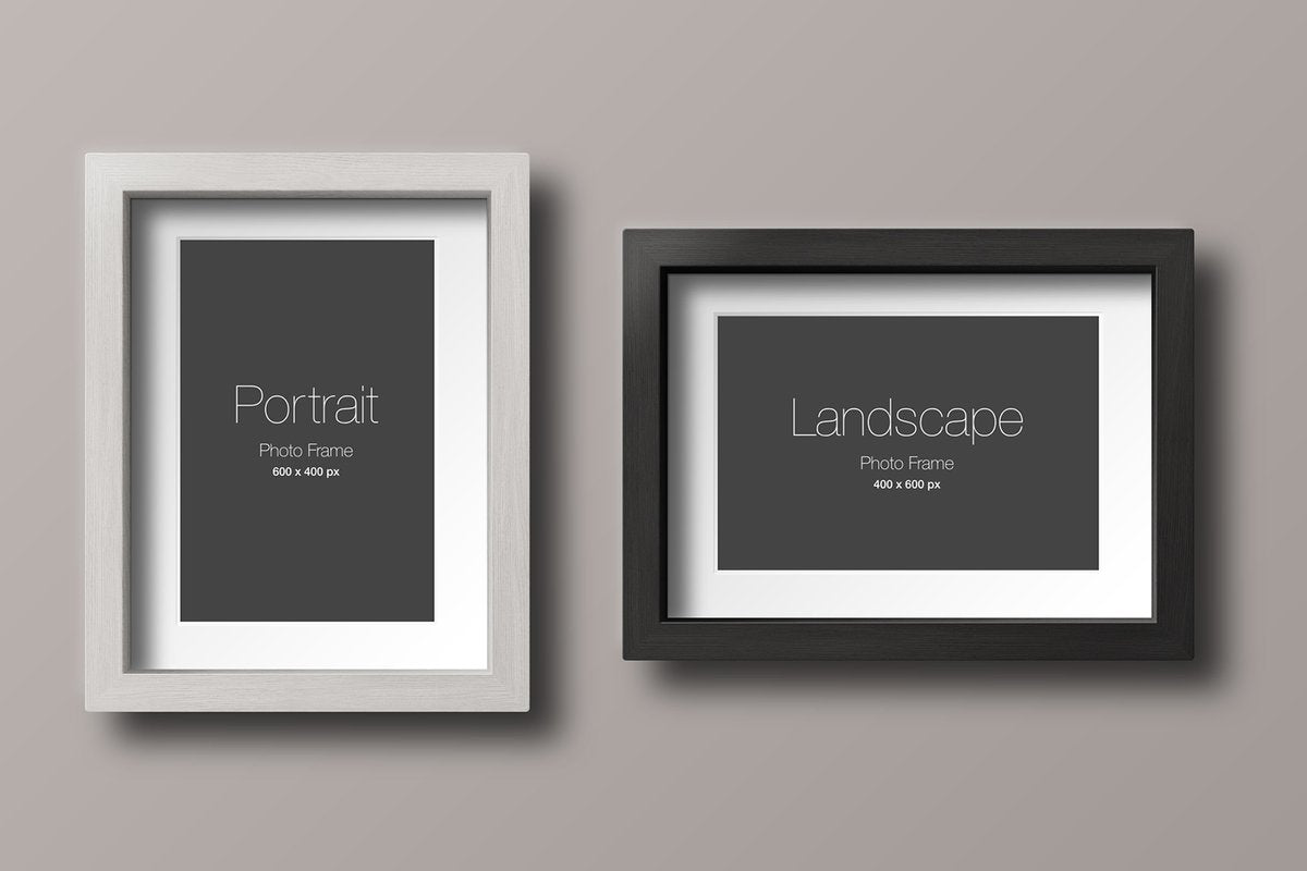 Wood Photo Frame Mockup