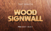 Wood Text Effect Mock-Up Psd