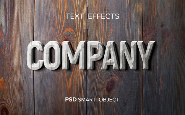 Wood Text Effect Mock-Up Psd