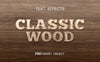 Wood Text Effect Mock-Up Psd