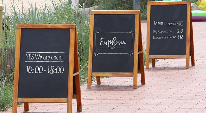 Wooden A-Stand Mockup Psd