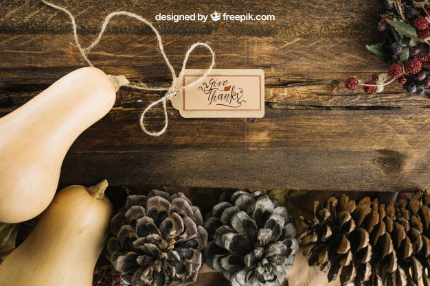 Wooden Autumn Mockup Psd