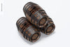Wooden Barrels Mockup Set Psd