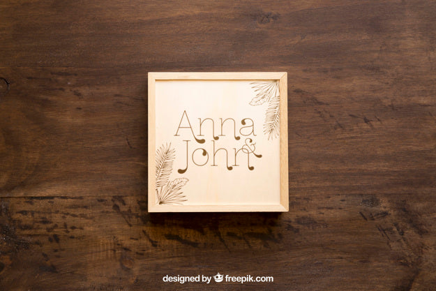 Wooden Box Mockup Psd