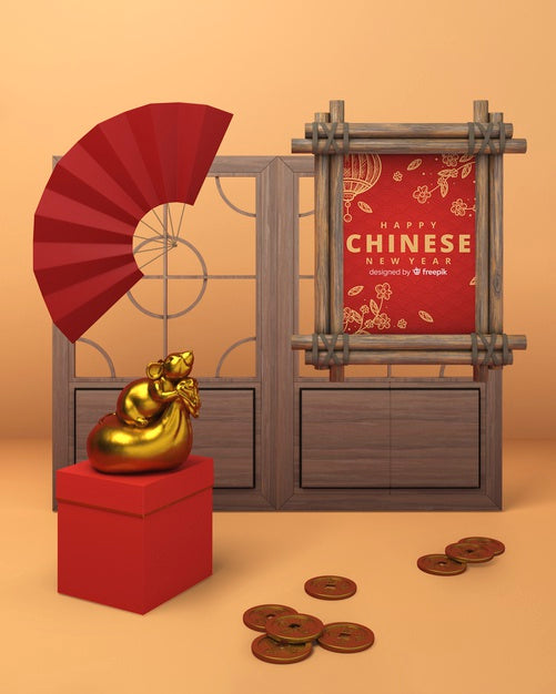 Wooden Frame For New Year Mock-Up Psd