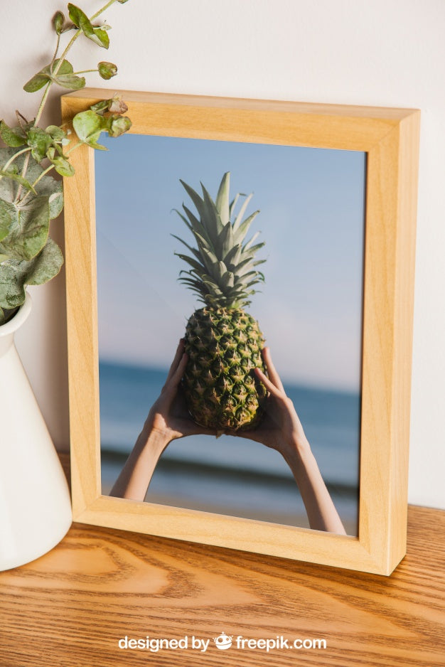 Wooden Frame Mockup Psd