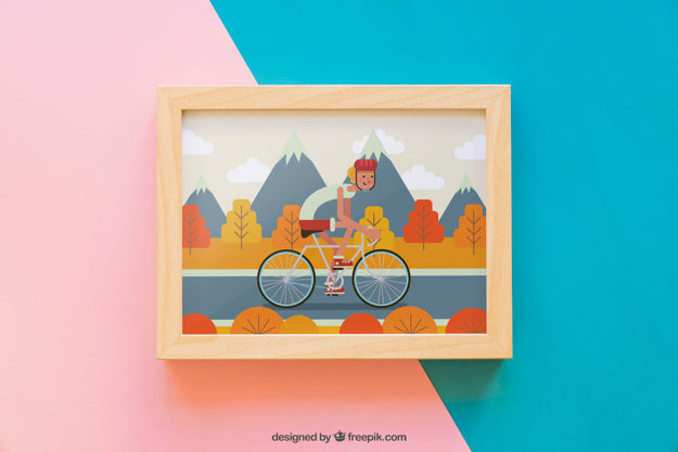 Wooden Frame Mockup Psd