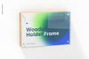 Wooden Label Holder Frame Mockup, Hanging Psd
