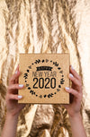 Wooden Mock-Up Card For New Year 2020 Party Psd