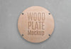 Wooden Plate Mockup Psd