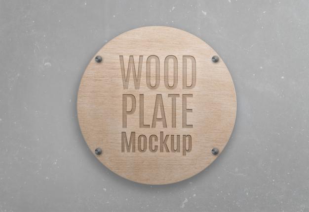 Wooden Plate Mockup Psd