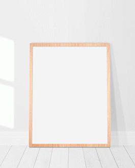Wooden Standing Frame Poster Mockup