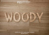 Wooden Works Texture Text Effect Psd