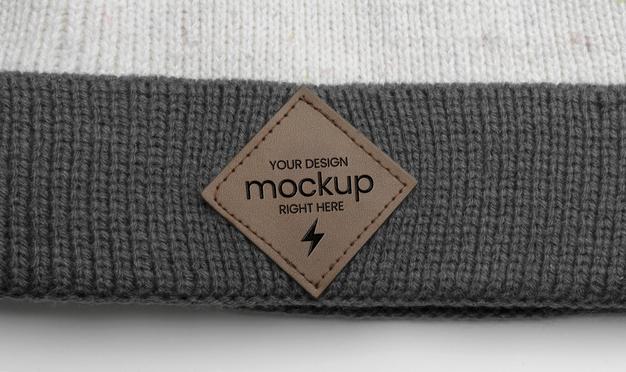 Wool Hat Label Mockup Psd