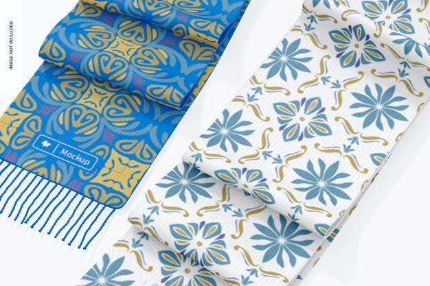 Wool Scarfs Mockup Psd