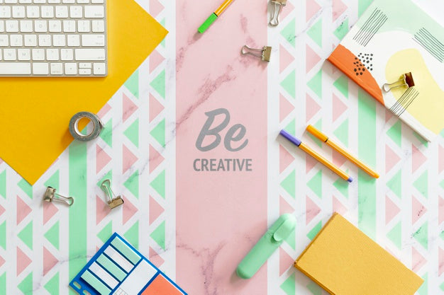 Working Desk Concept With Keyboard Psd