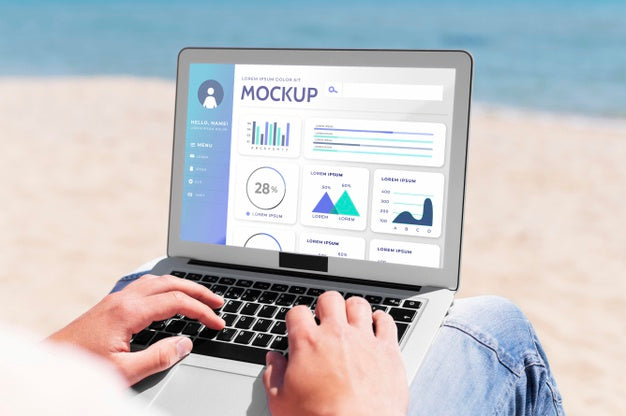 Working Outside On Open Spaces Mock-Up Psd