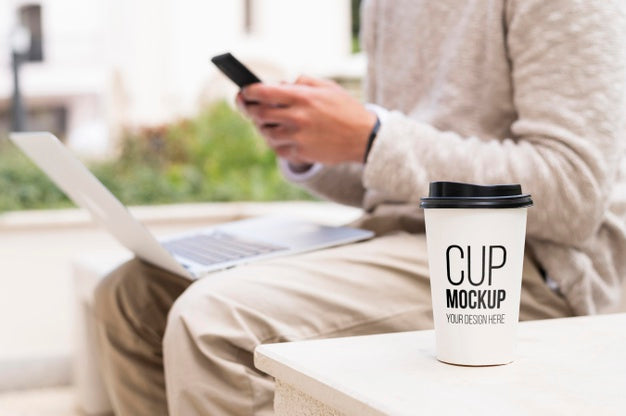 Working Outside On Open Spaces Mock-Up Psd