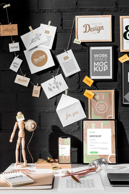 Workplace Mockup With Devices Psd